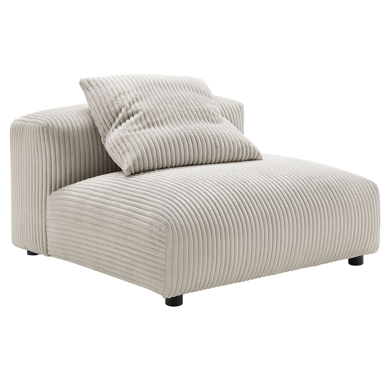 Leisure 4-Piece Modular Corduroy Sectional, Almond