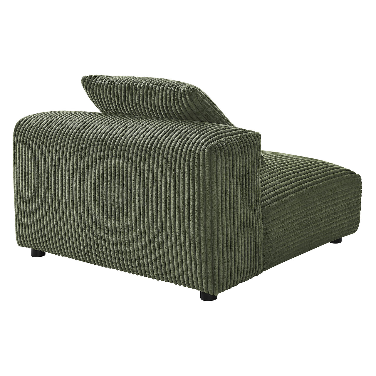 Leisure Corduroy Armless Chair | Modular Sectional Component, Fern