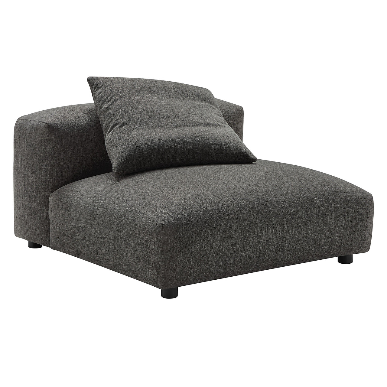 Leisure 4-Piece Modular Fabric Sectional, Charcoal