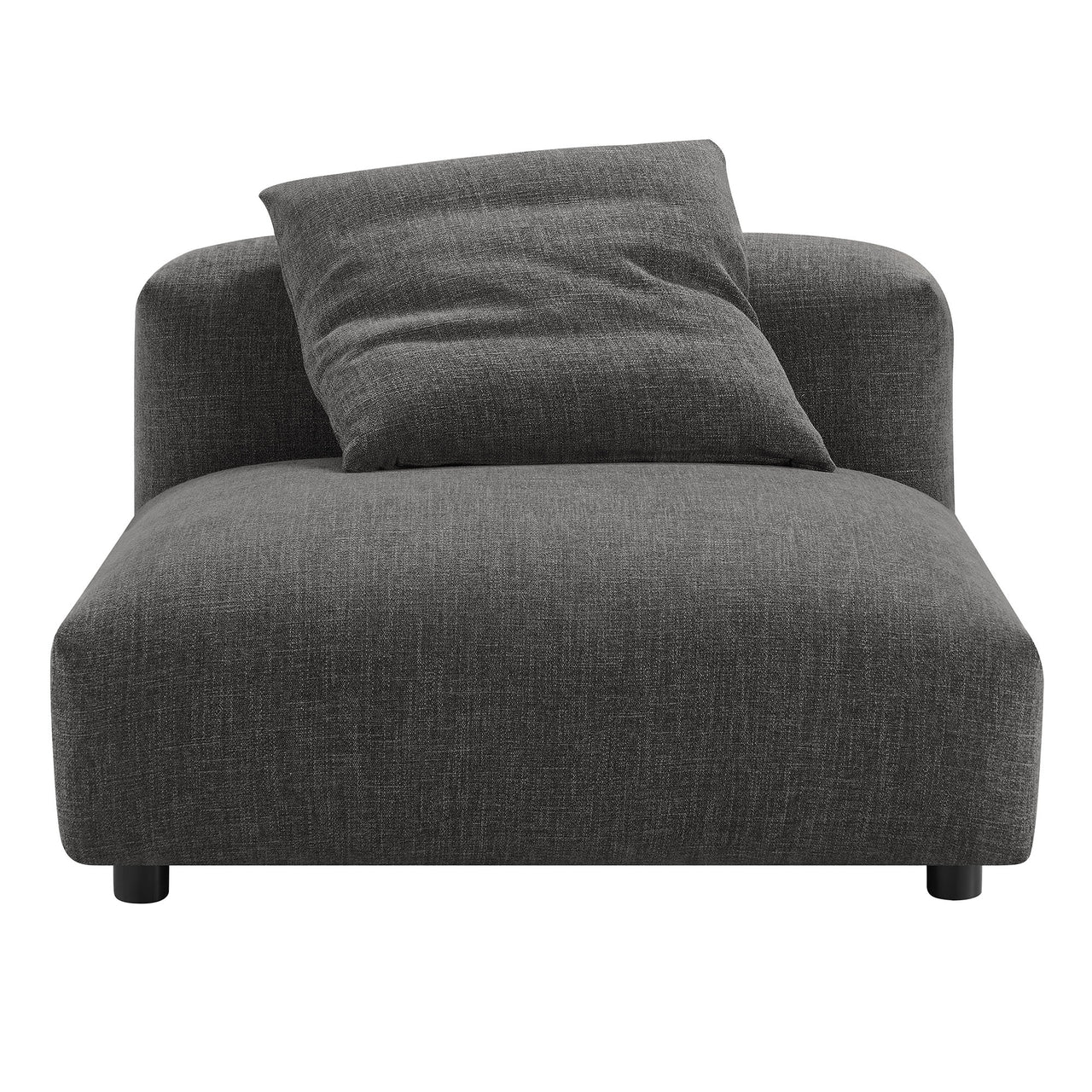 Leisure 3-Piece Modular Fabric Sofa Sectional, Charcoal