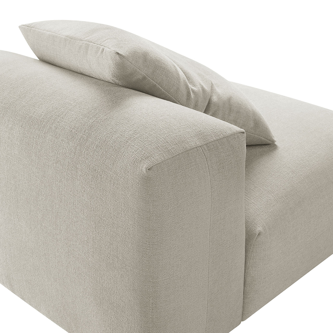 Leisure Fabric Armless Chair | Modular Sectional Component, Linen
