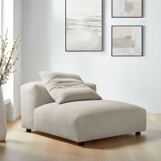 Leisure Fabric Armless Chair | Modular Sectional Component, Linen