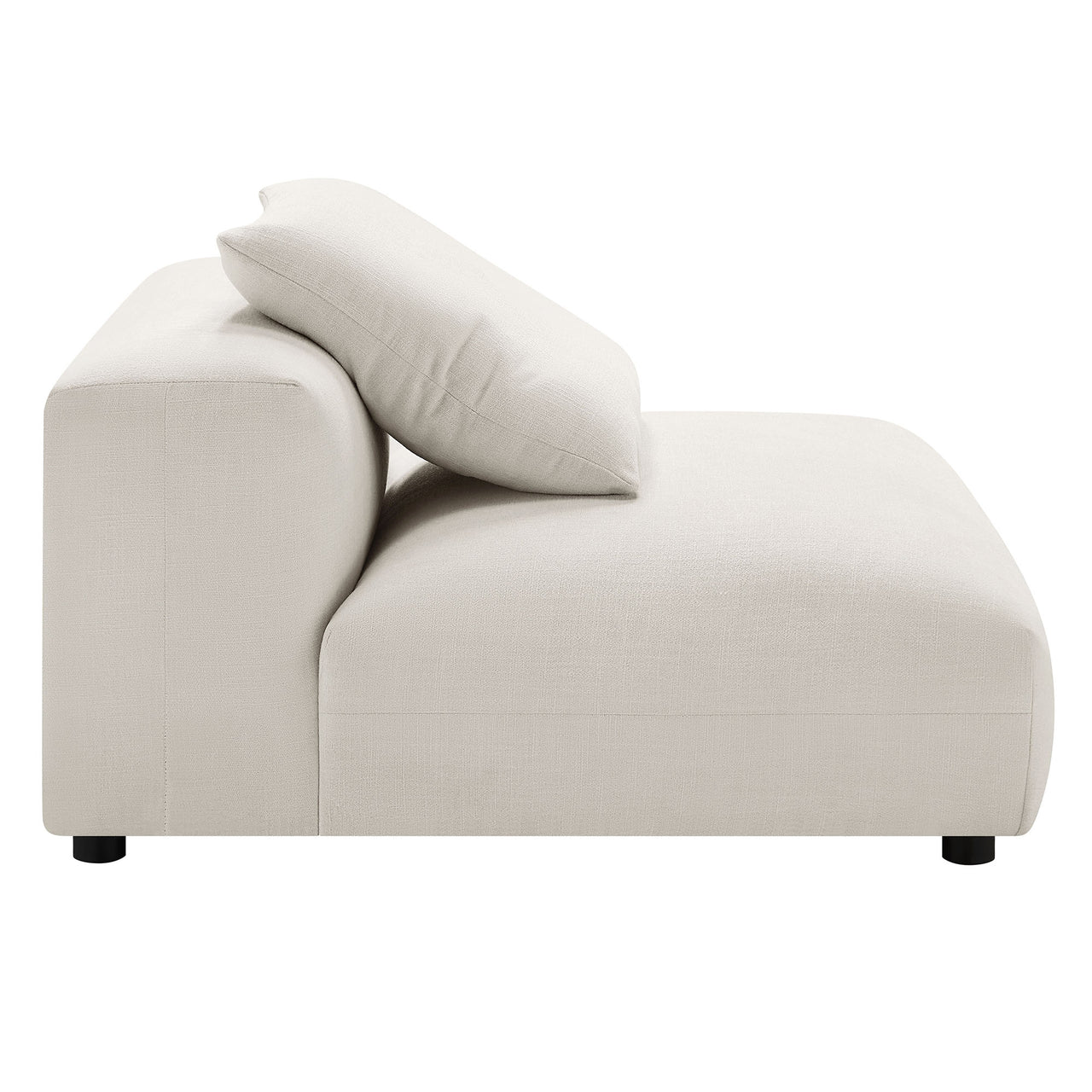 Leisure 4-Piece Modular Fabric Sectional with Ottoman, Sand