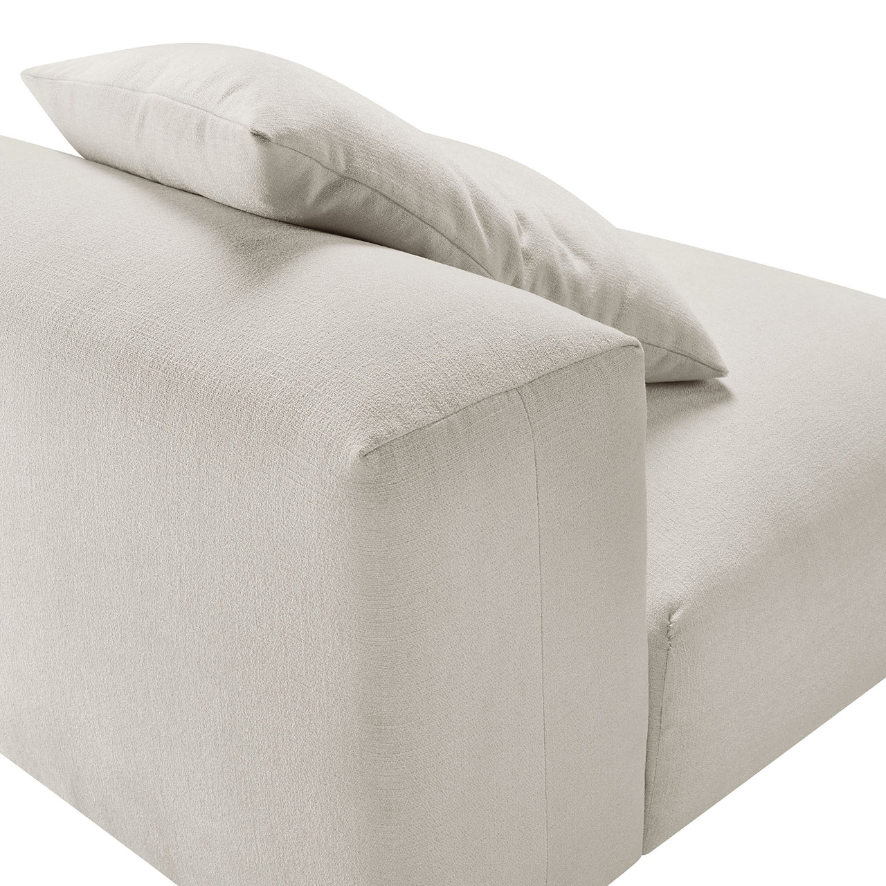 Leisure Fabric Armless Chair | Modular Sectional Component, Sand