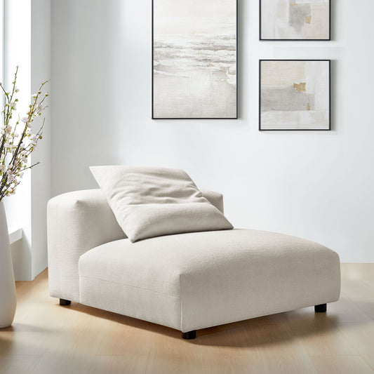 Leisure Fabric Armless Chair | Modular Sectional Component, Sand