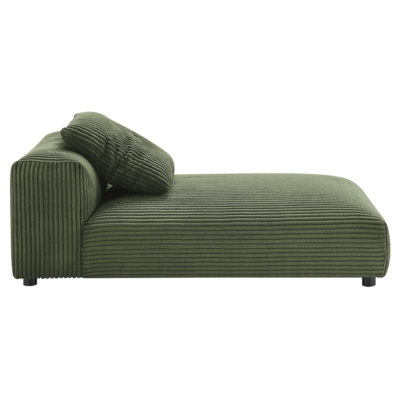 Leisure 2-Piece Modular Corduroy Sectional with Chaise, Fern