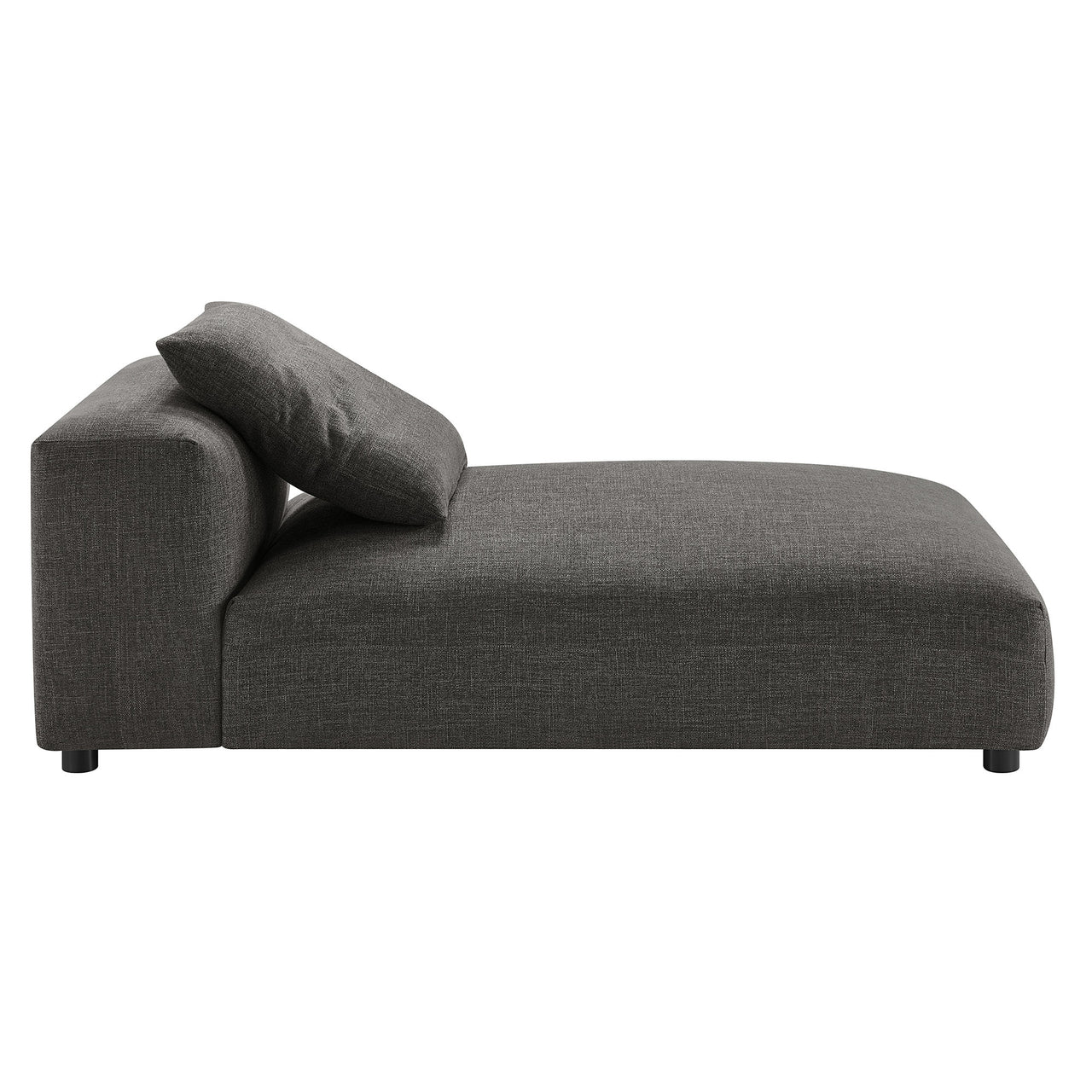 Leisure 4-Piece Modular Fabric Sectional with Ottoman, Charcoal
