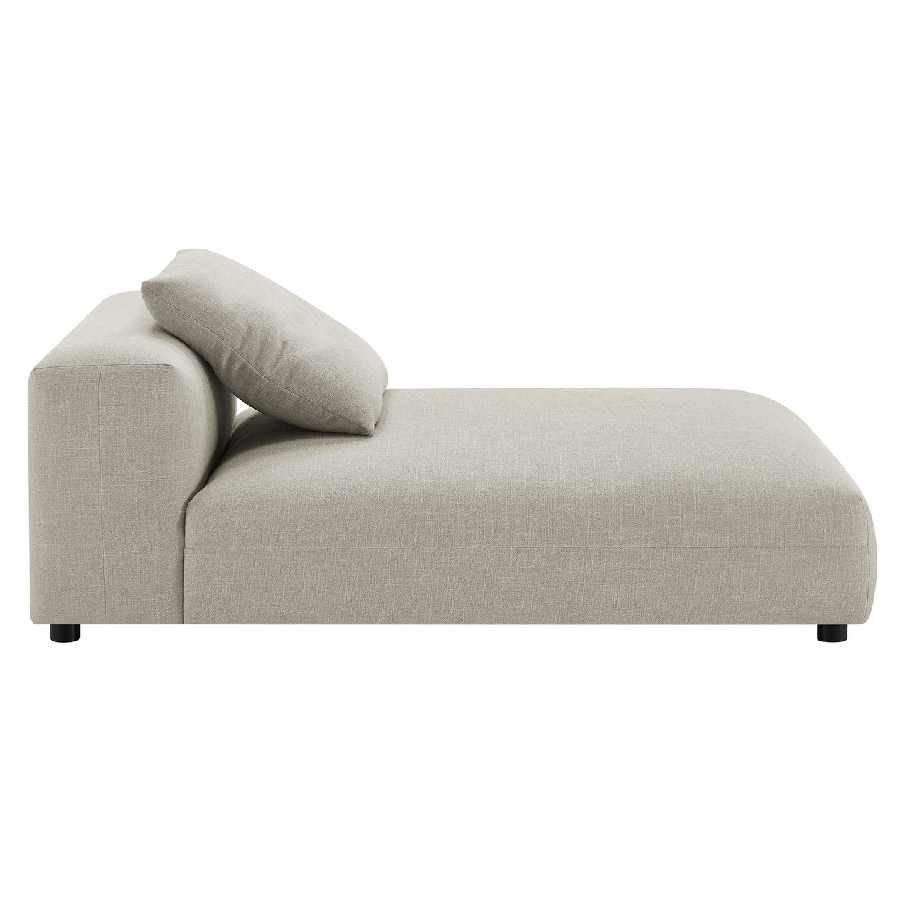 Leisure 4-Piece Modular Fabric Sectional with Ottoman, Linen
