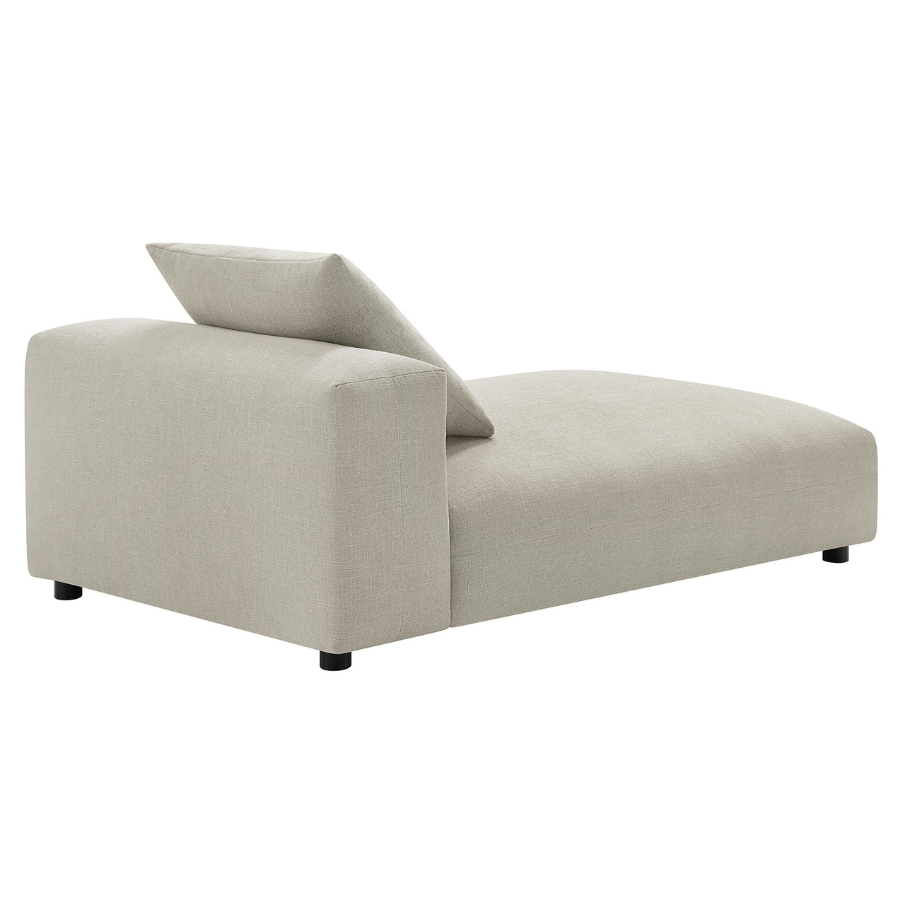 Leisure Fabric Armless Chaise Lounge | Modular Sectional Component, Linen