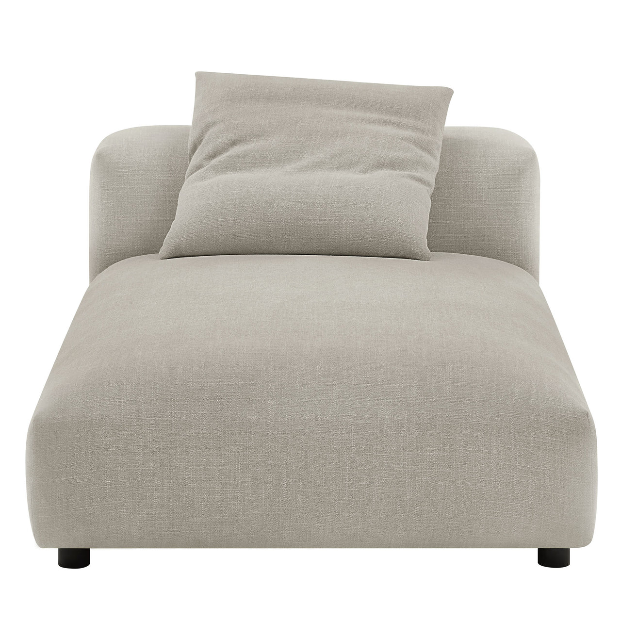 Leisure 2-Piece Modular Fabric Sectional with Chaise, Linen