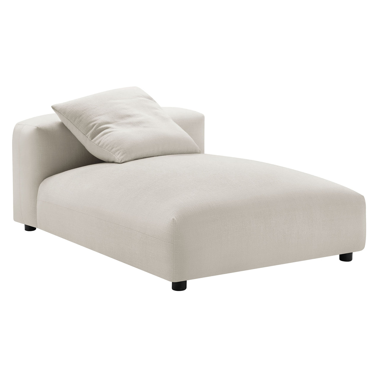 Leisure 4-Piece Modular Fabric Sectional with Ottoman, Sand