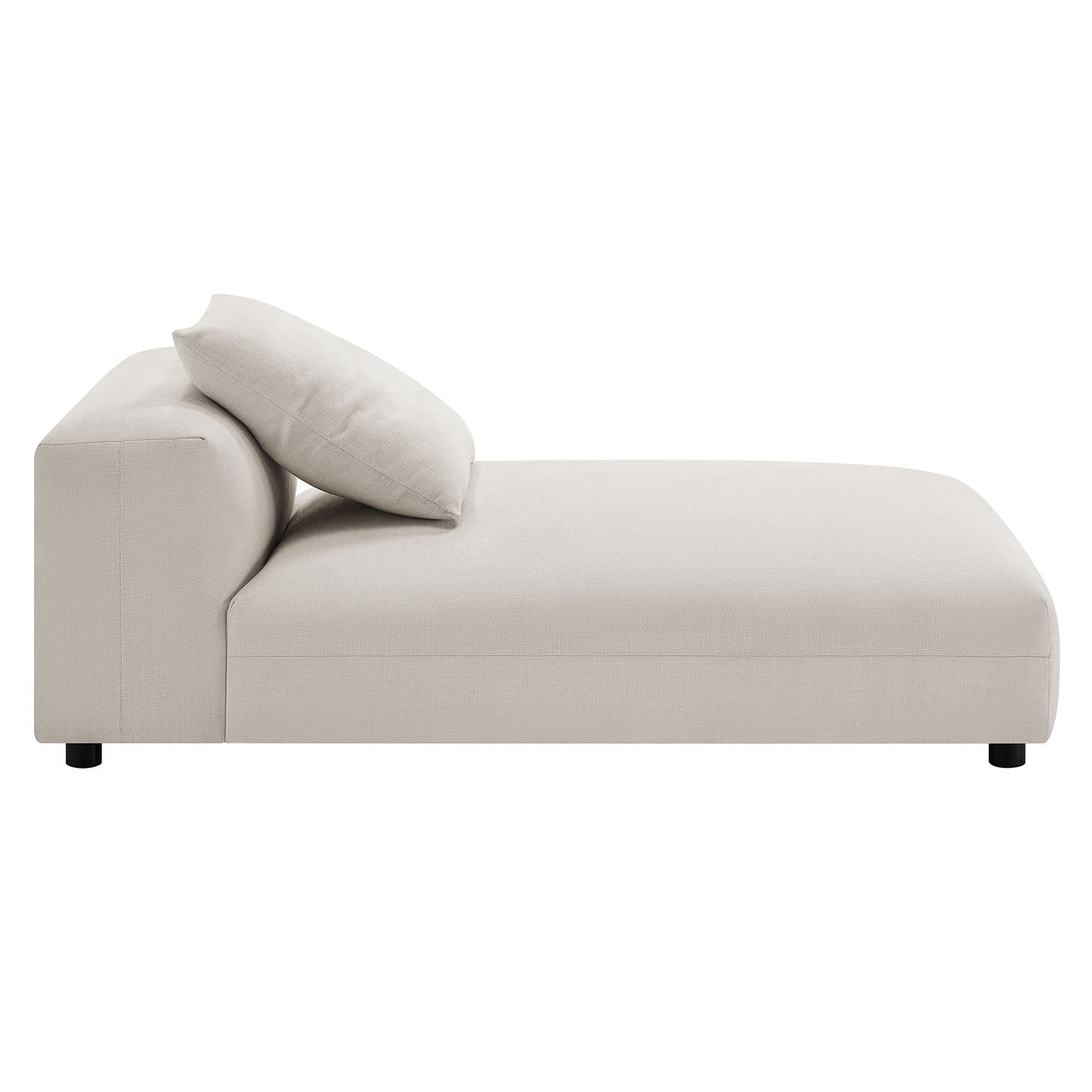 Leisure 4-Piece Modular Fabric Sectional with Ottoman, Sand