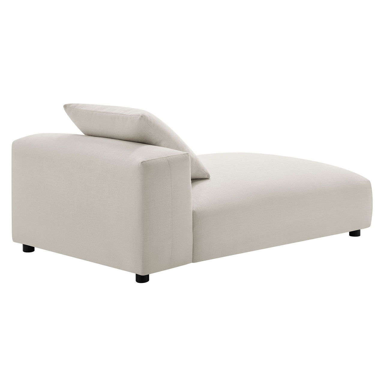 Leisure Fabric Armless Chaise Lounge | Modular Sectional Component, Sand
