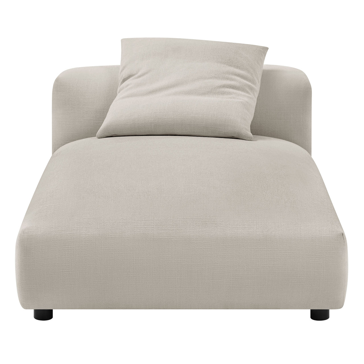Leisure 2-Piece Modular Fabric Sectional with Chaise, Sand