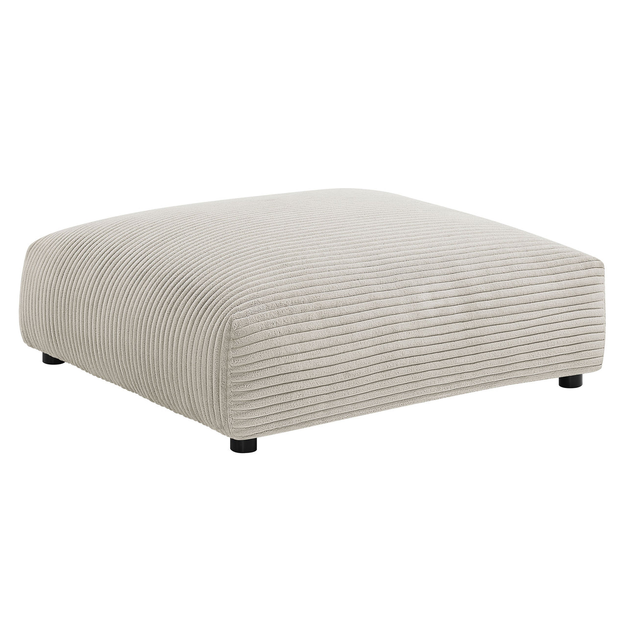 Leisure 4-Piece Modular Corduroy Sectional, Almond