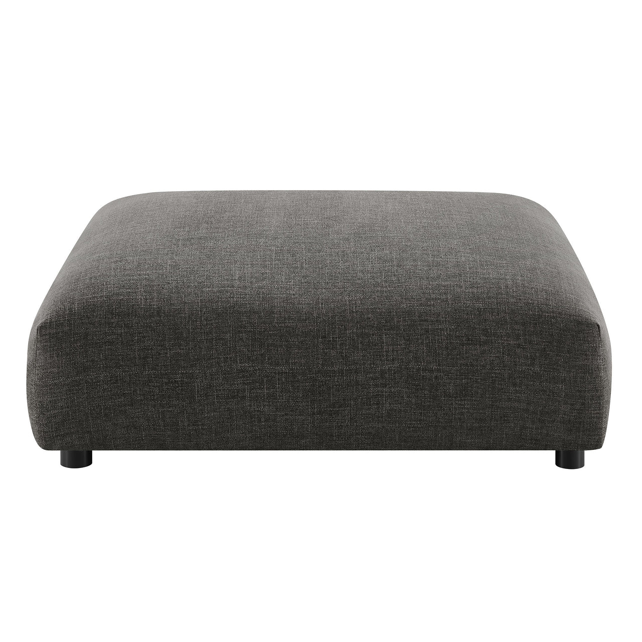 Leisure 4-Piece Modular Fabric Sectional with Ottoman, Charcoal