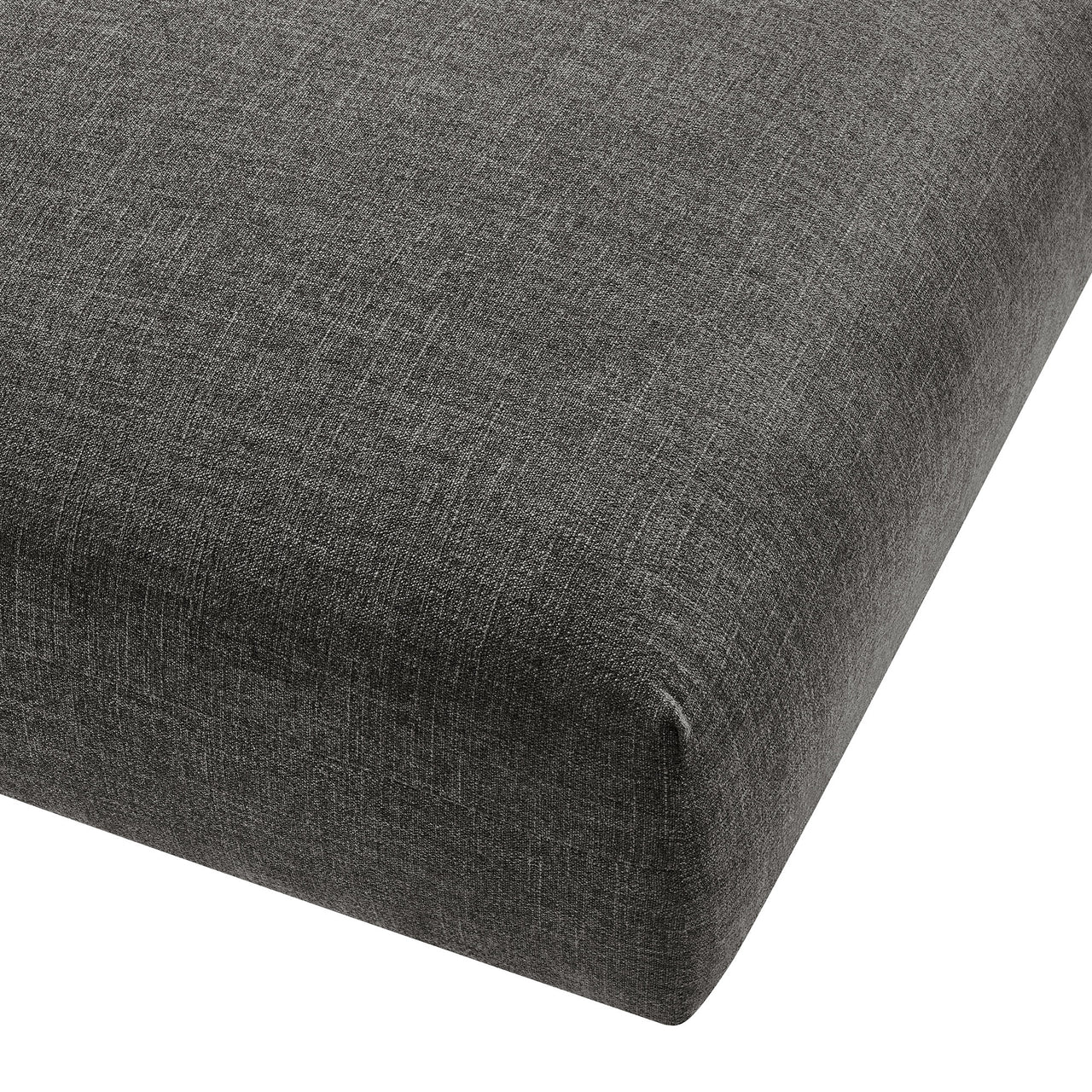 Leisure Fabric Ottoman | Modular Sectional Component, Charcoal