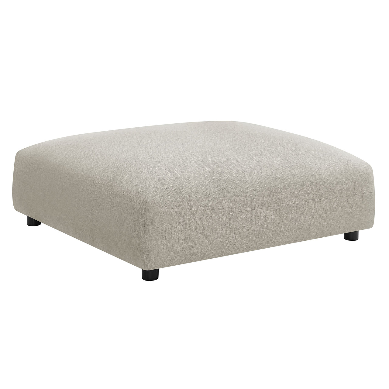 Leisure 4-Piece Modular Fabric Sectional with Ottoman, Linen