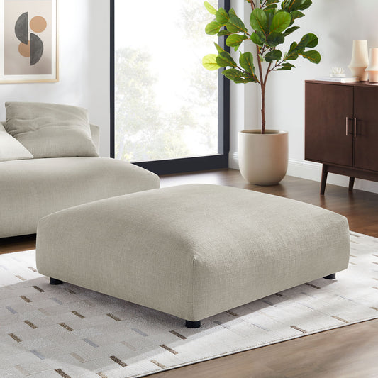 Leisure Fabric Ottoman | Modular Sectional Component, Linen