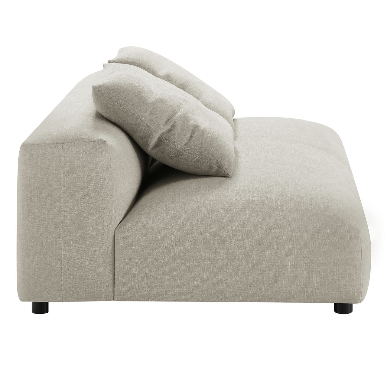 Leisure 4-Piece Modular Fabric Sectional with Ottoman, Linen