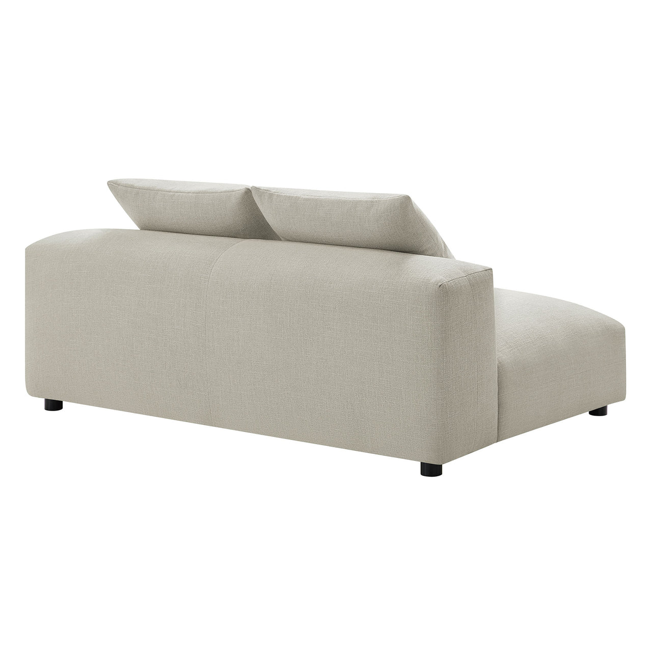 Leisure Fabric Armless Loveseat | Modular Sectional Component, Linen