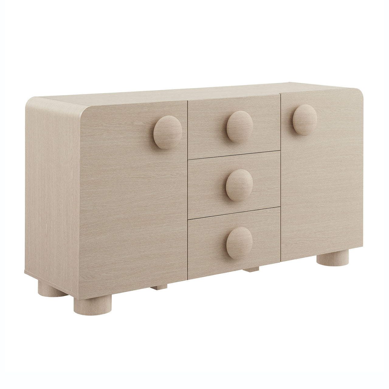 Button Credenza | TV Stand, Cream