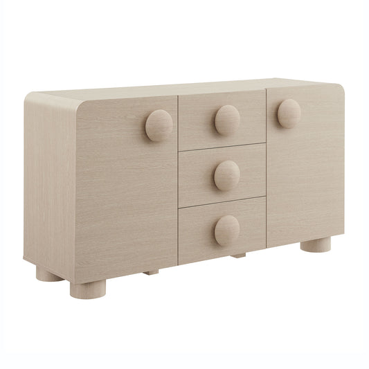 Button Credenza | TV Stand, Cream