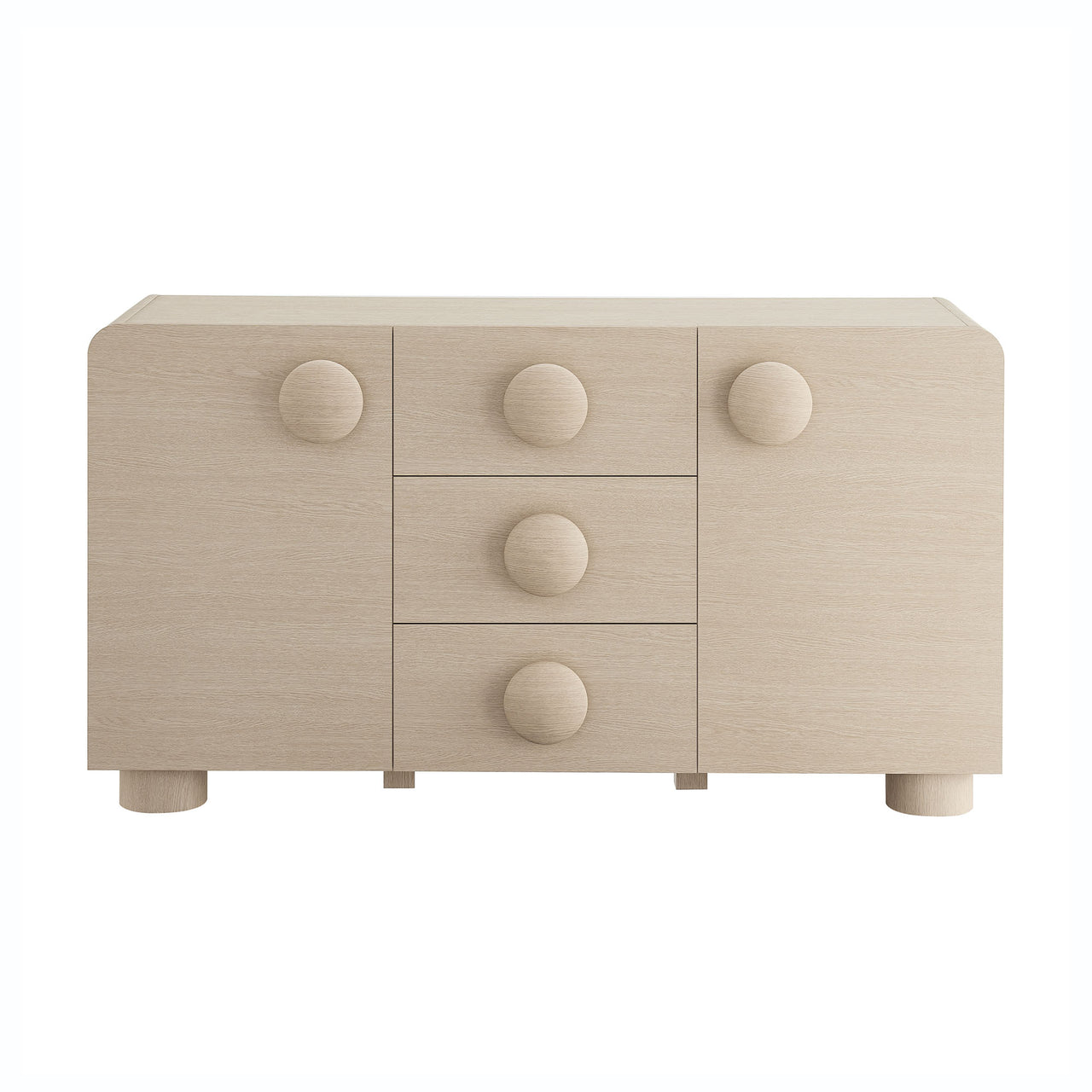 Button Credenza | TV Stand, Cream