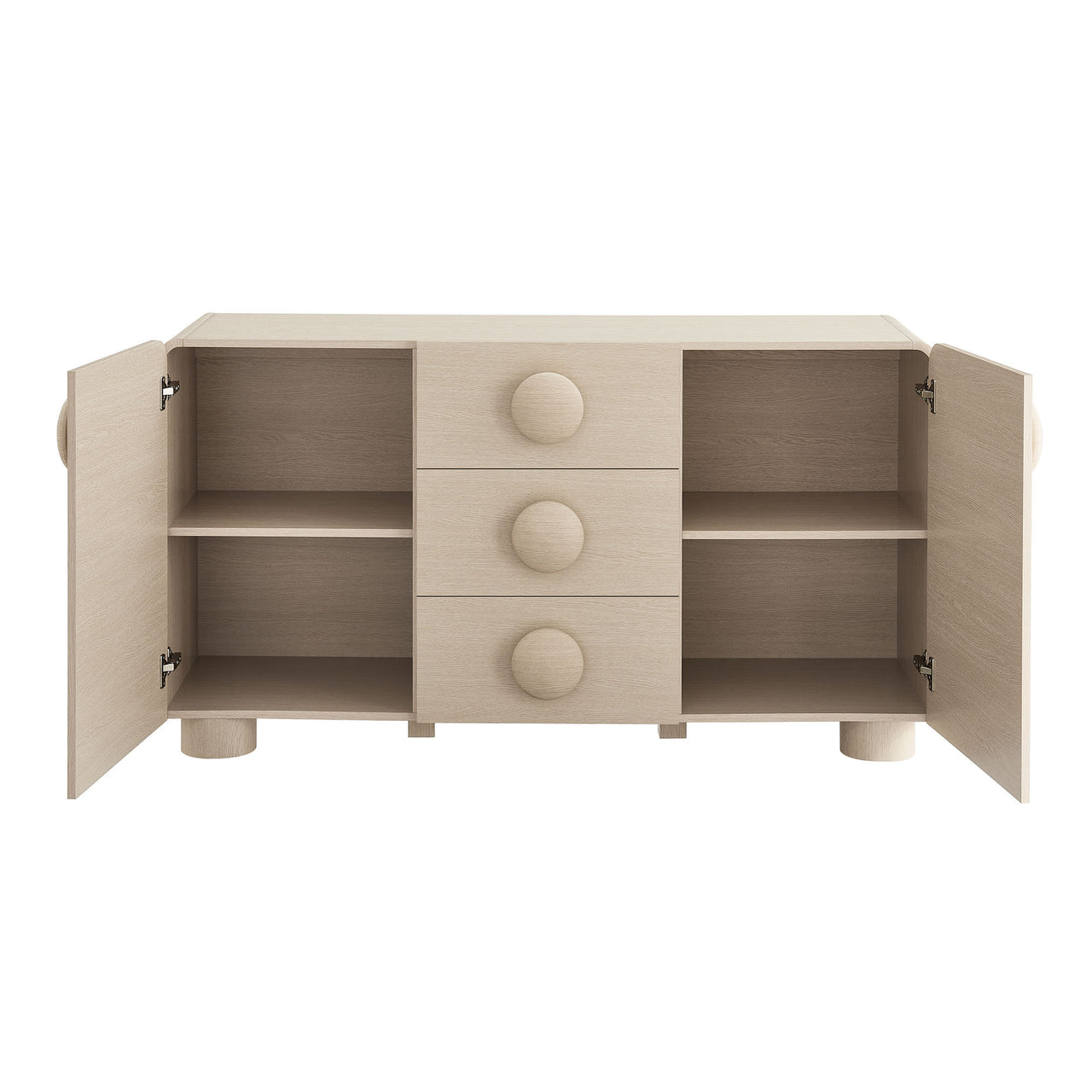 Button Credenza | TV Stand, Cream