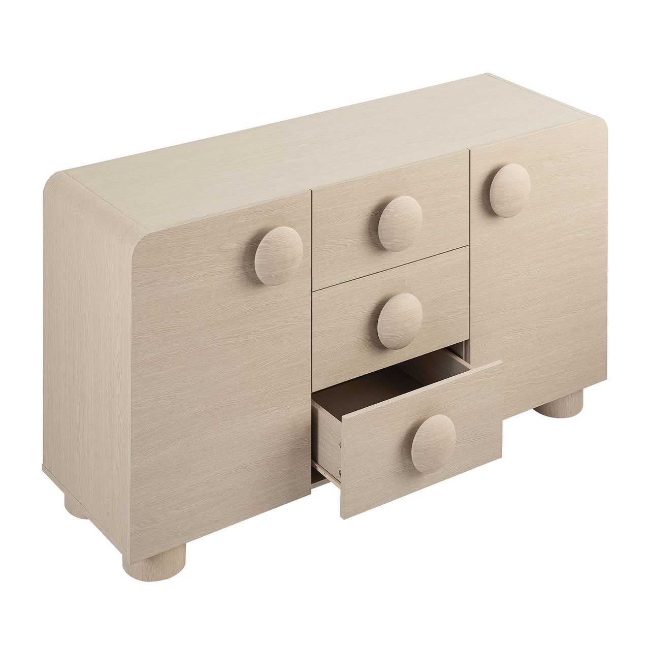 Button Credenza | TV Stand, Cream