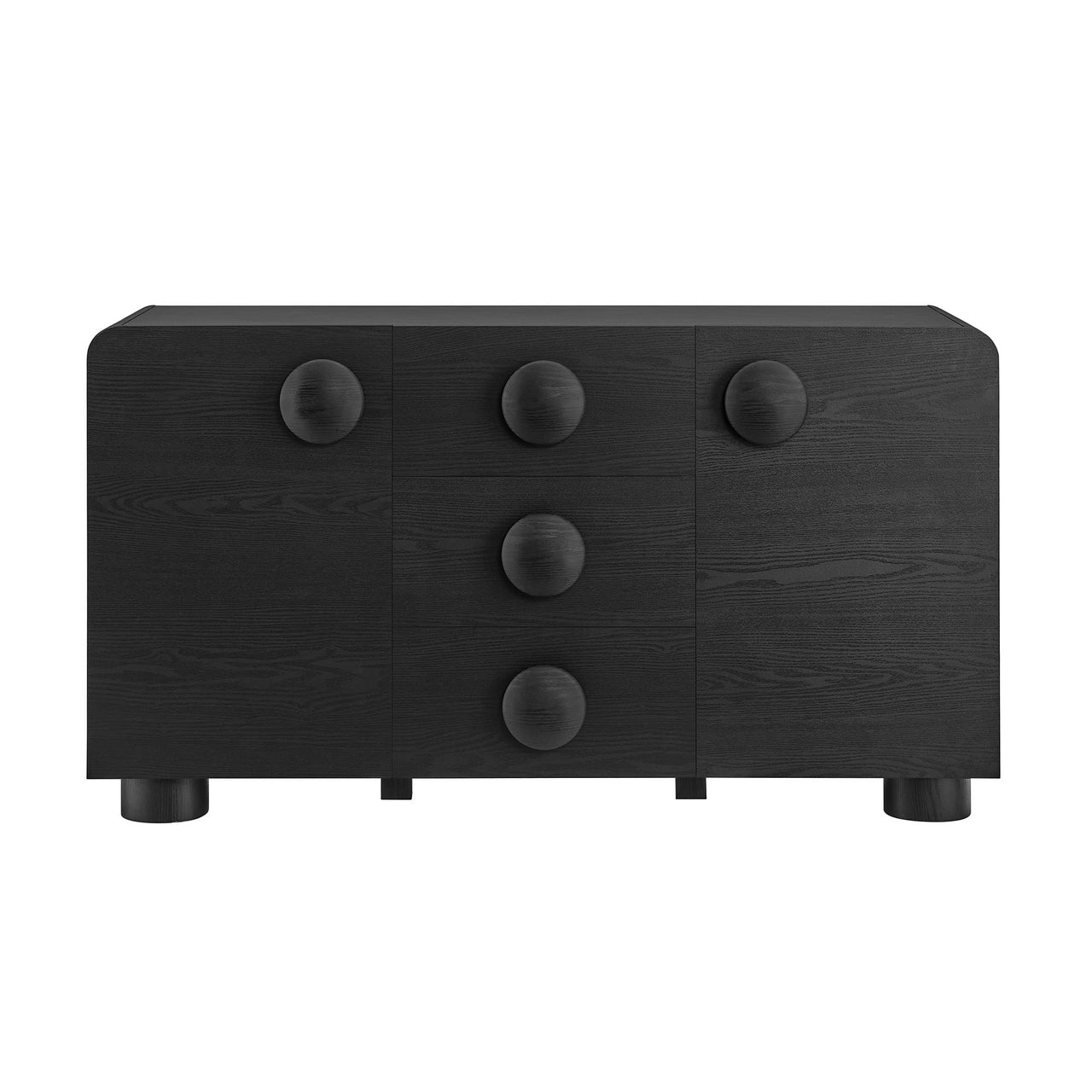 Button Credenza | TV Stand, Black