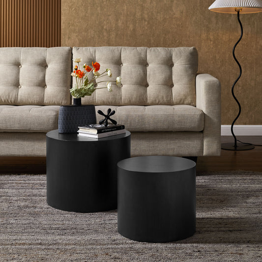 Bremont Nesting Coffee Tables Set of 2, Black