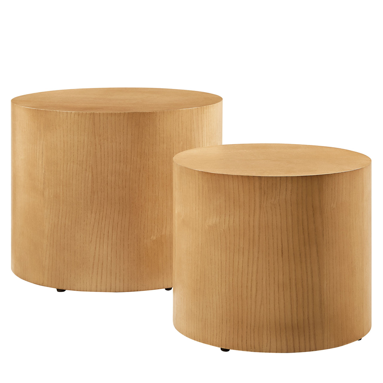 Bremont Nesting Coffee Tables Set of 2, Natural Wood