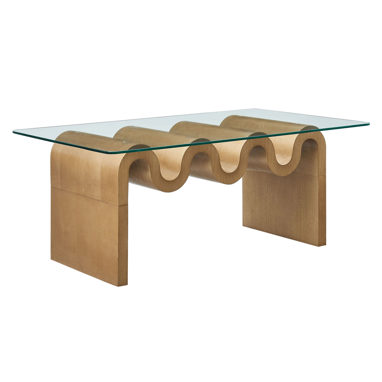 Dancing Coffee Table, Natural Wood