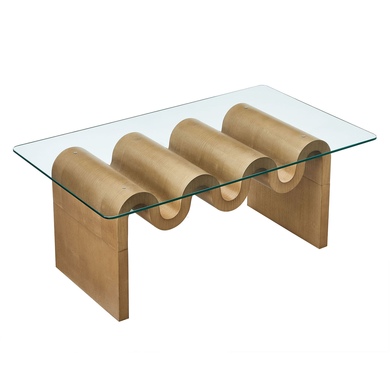 Dancing Coffee Table, Natural Wood
