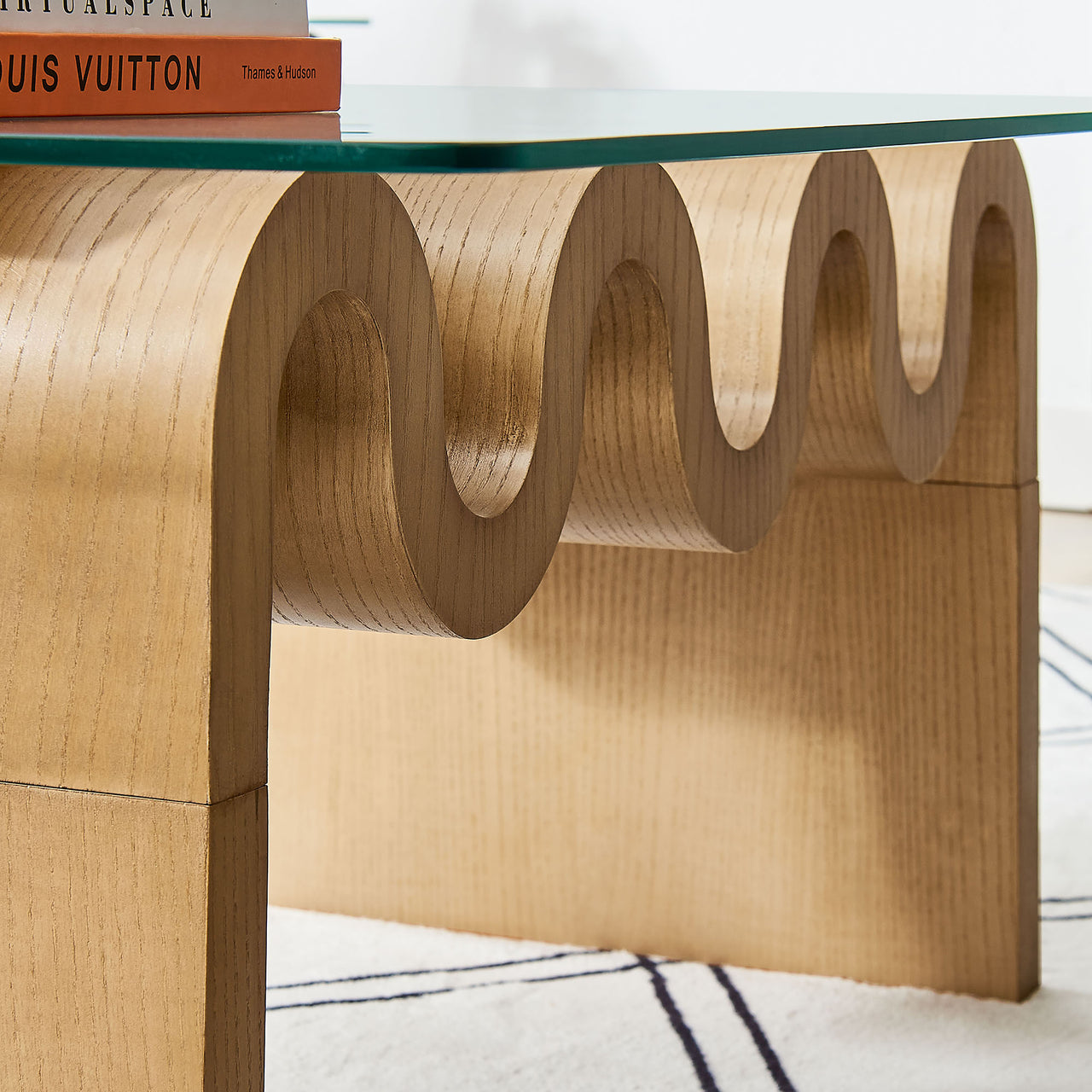 Dancing Coffee Table, Natural Wood