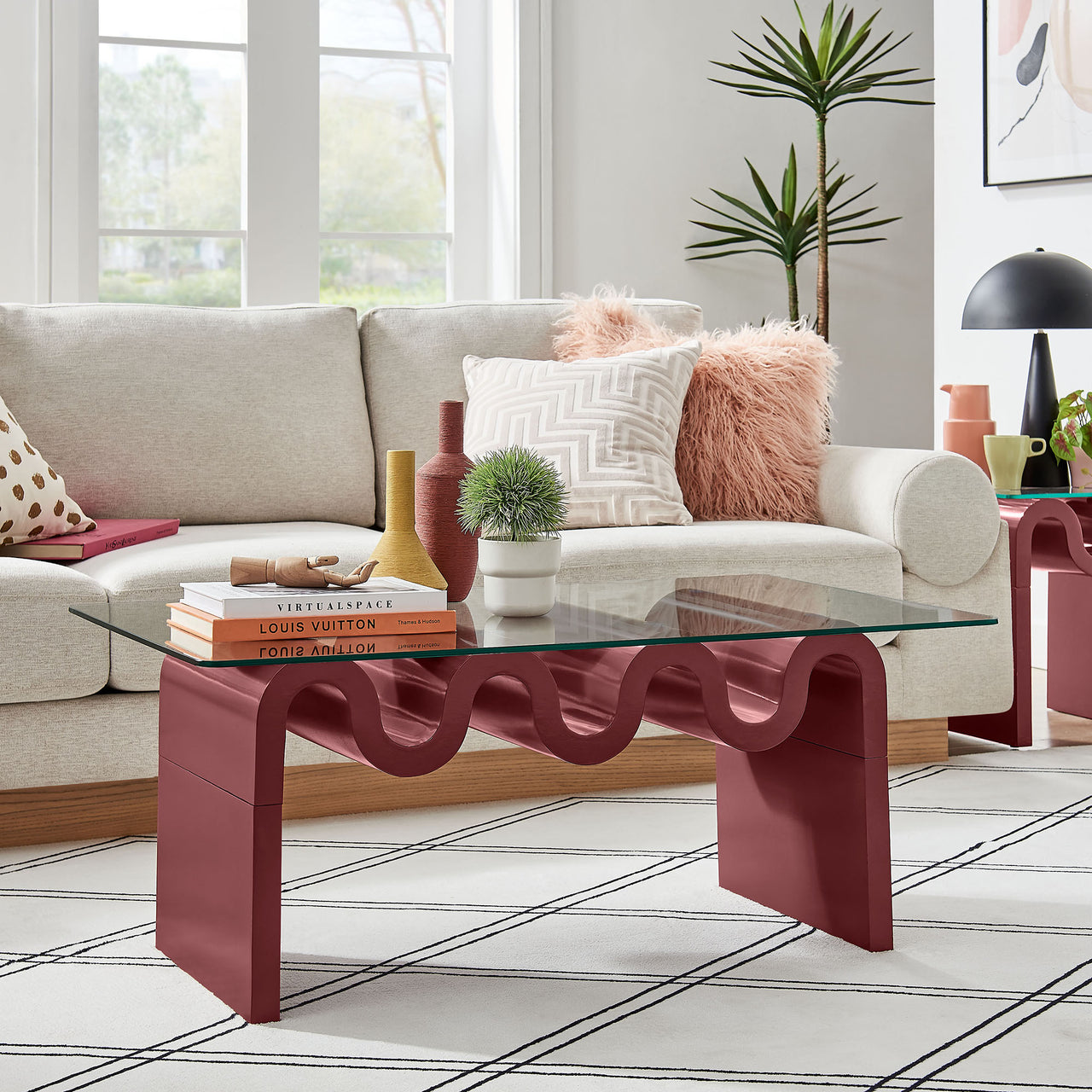 Dancing Coffee Table, Burgundy