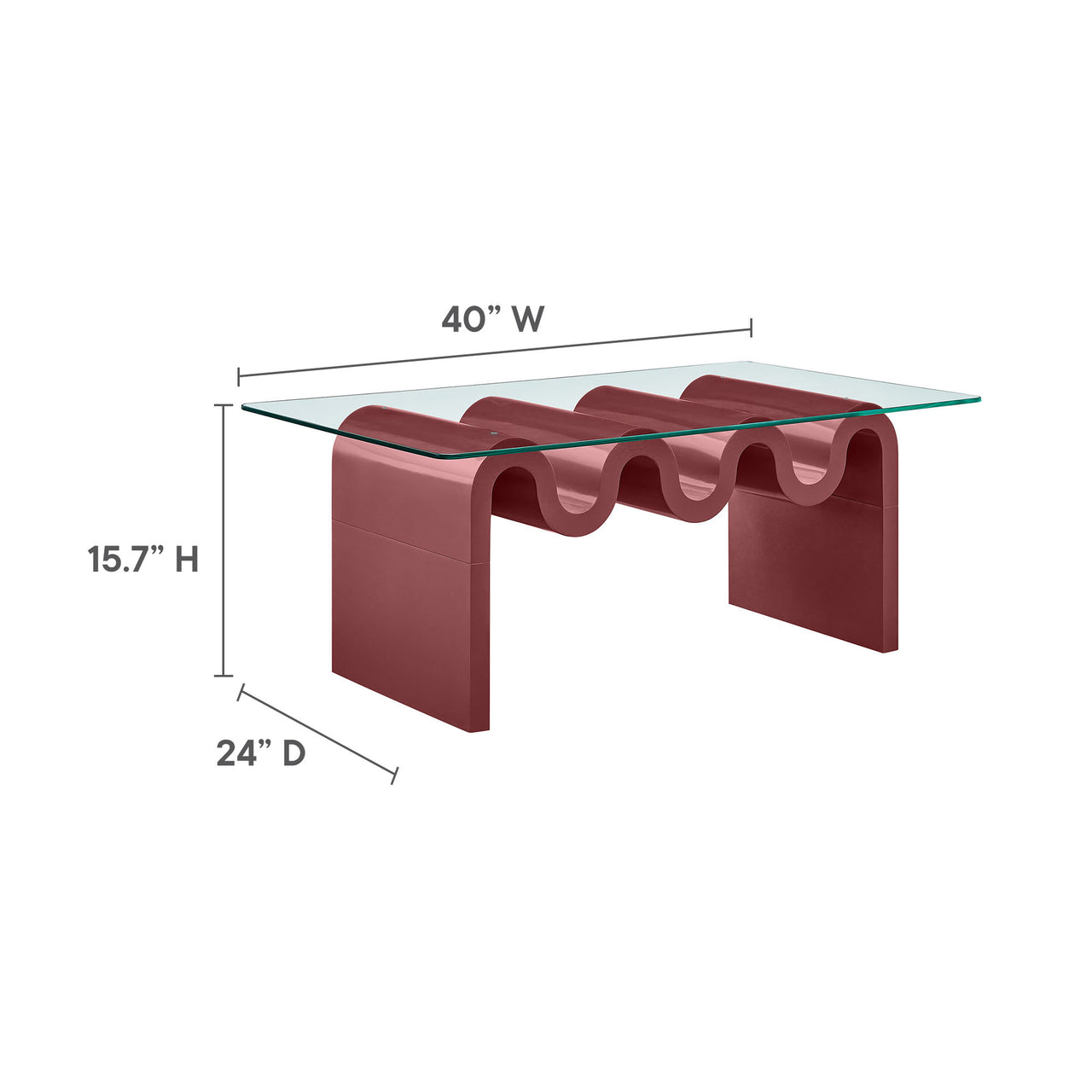 Dancing Coffee Table, Burgundy