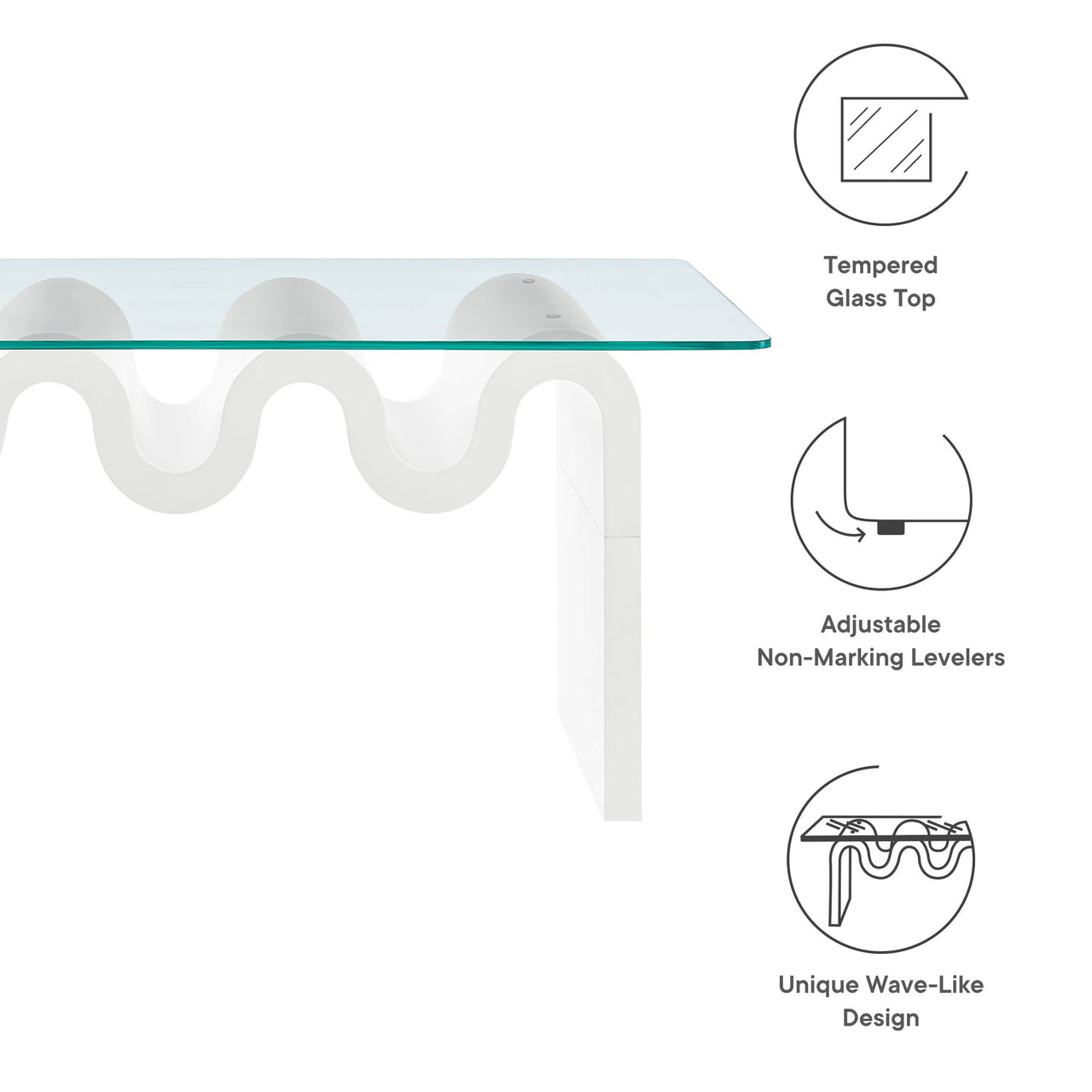 Dancing Coffee Table, White