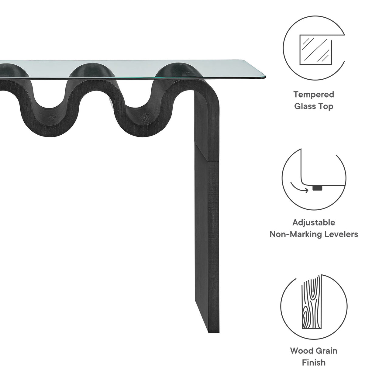 Dancing Console Table, Black