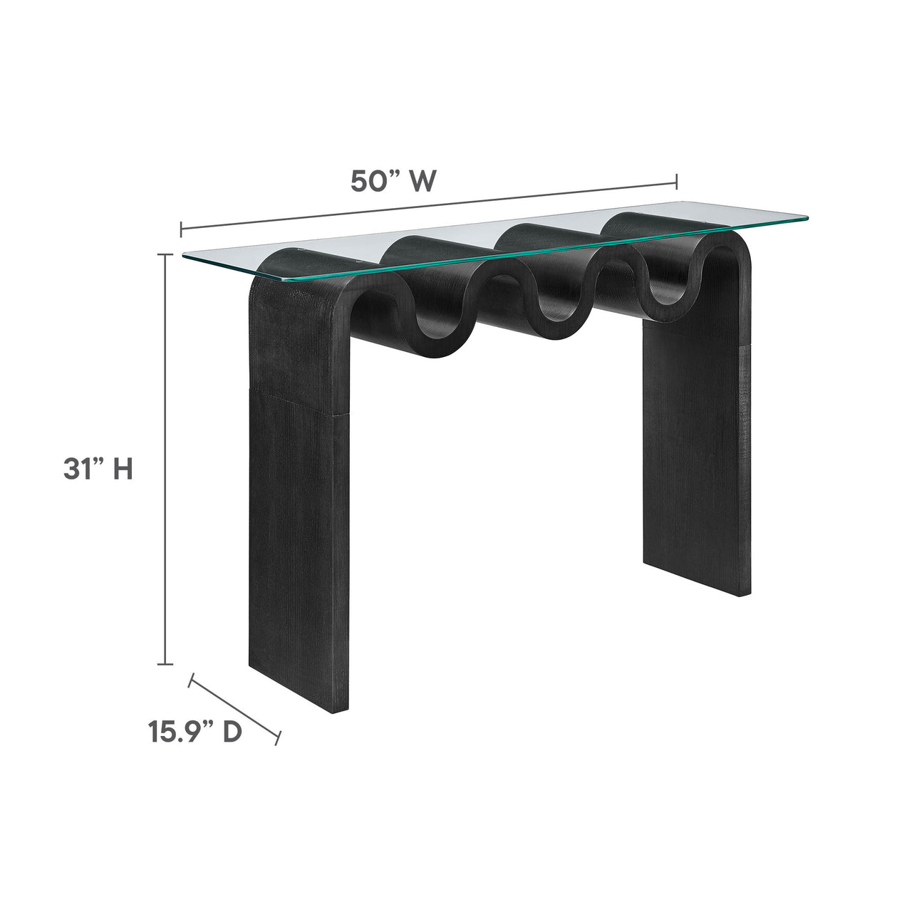 Dancing Console Table, Black