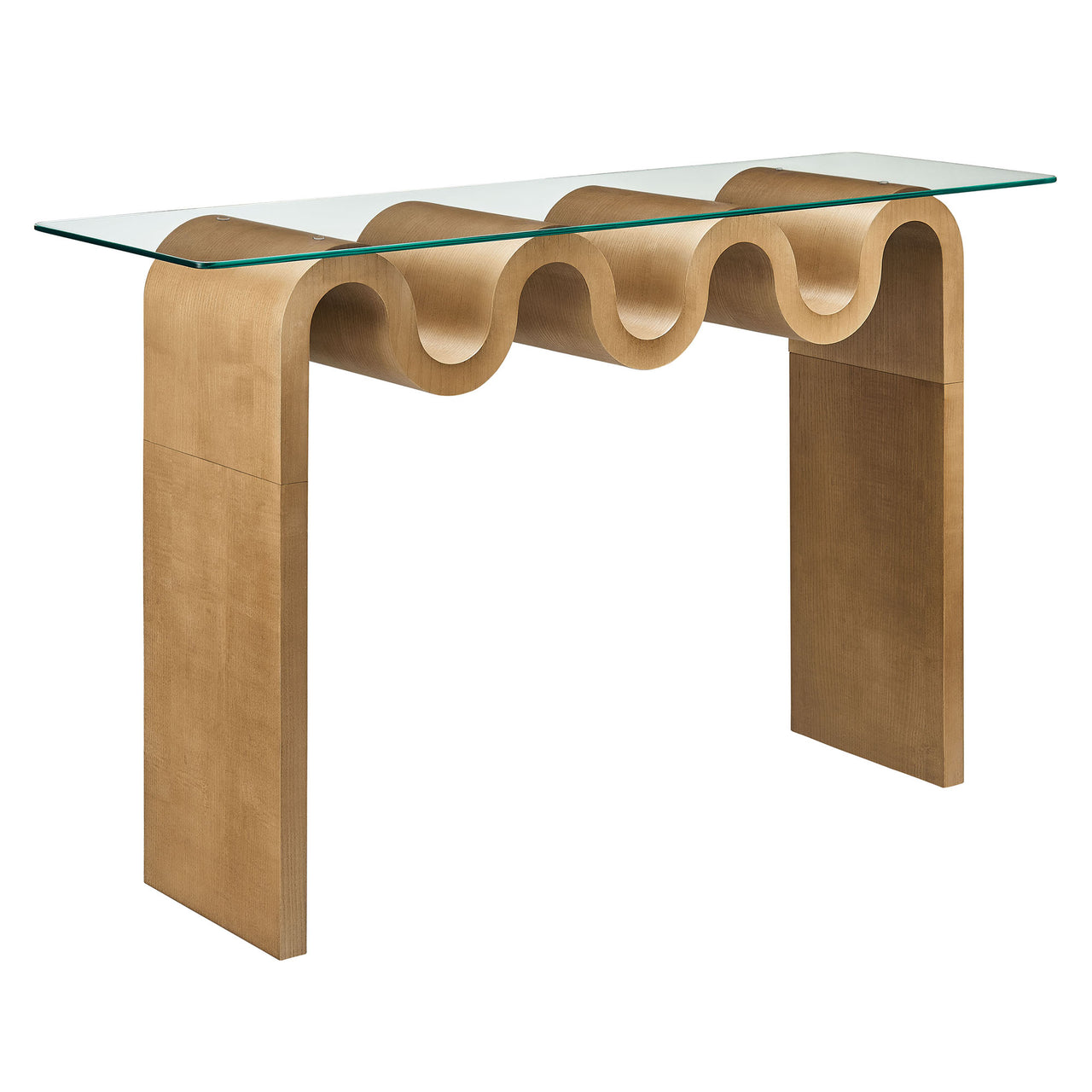 Dancing Console Table, Natural Wood