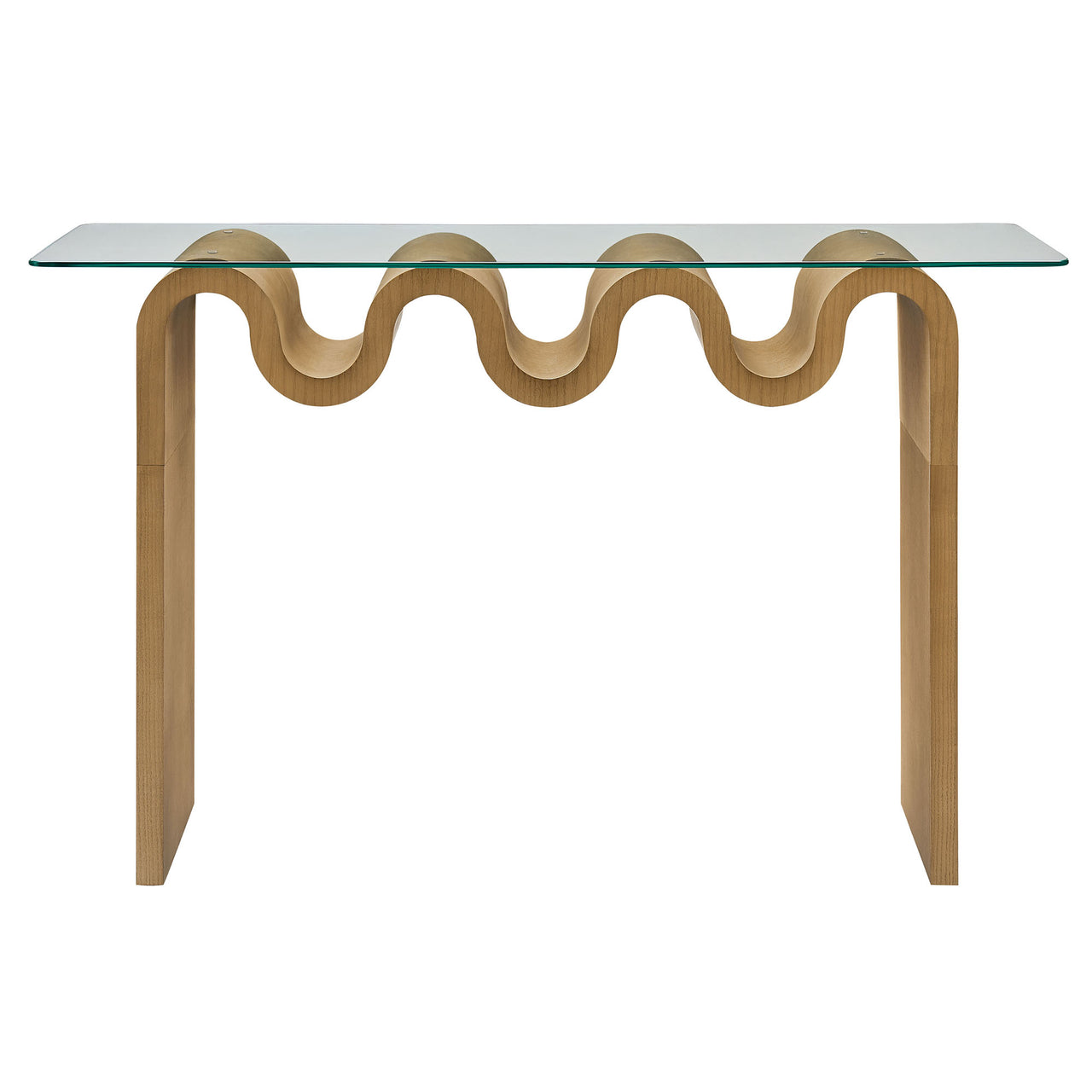 Dancing Console Table, Natural Wood