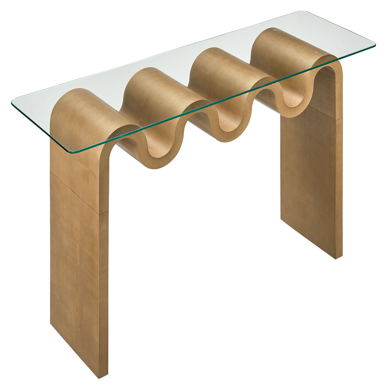 Dancing Console Table, Natural Wood