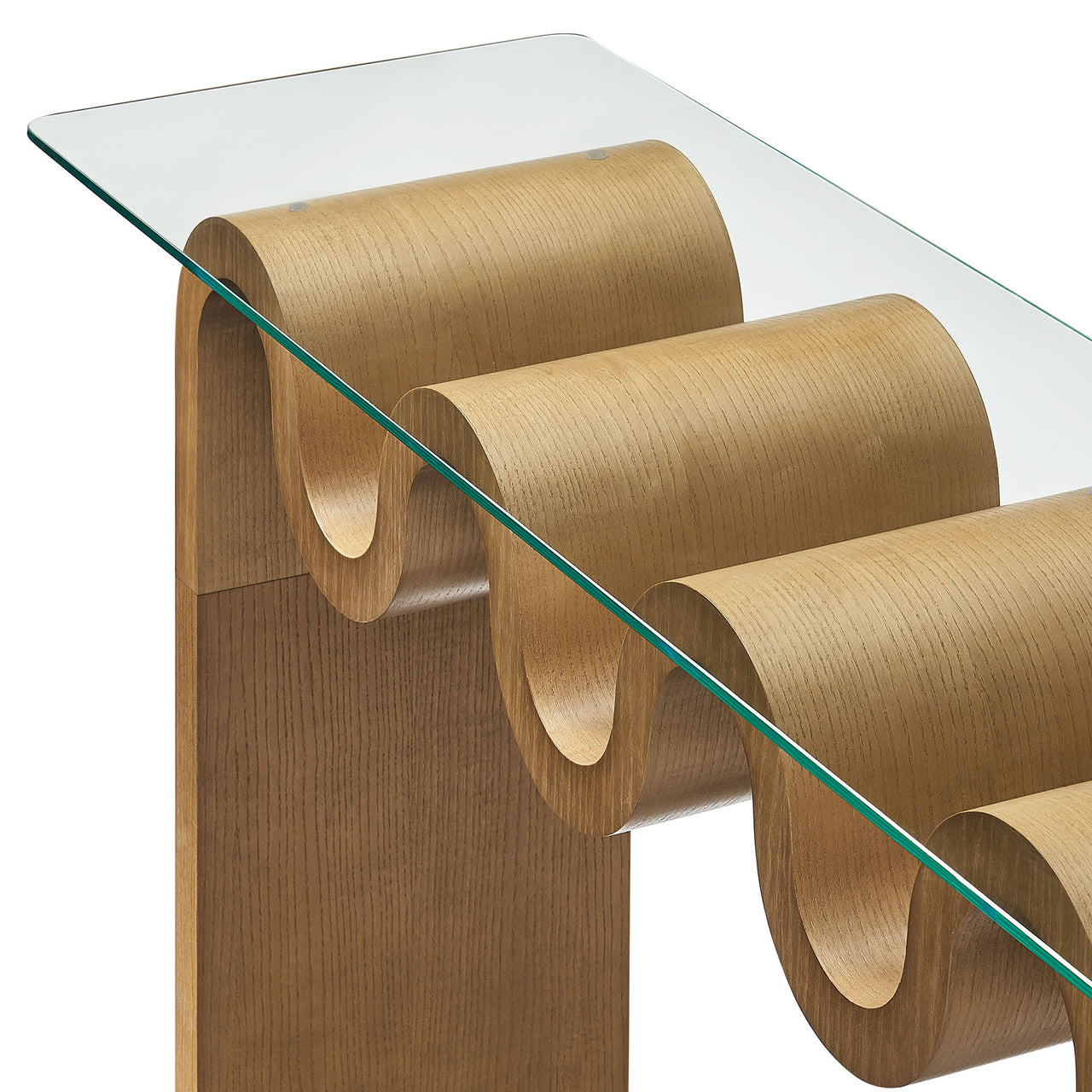 Dancing Console Table, Natural Wood