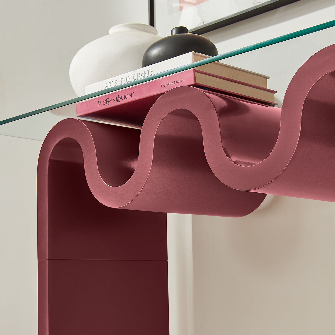 Dancing Console Table, Burgundy