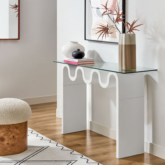 Dancing Console Table, White