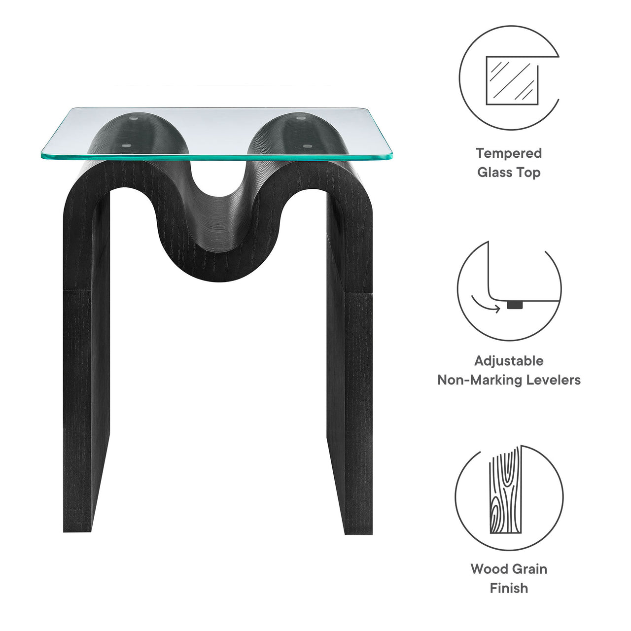 Dancing Side Table, Black