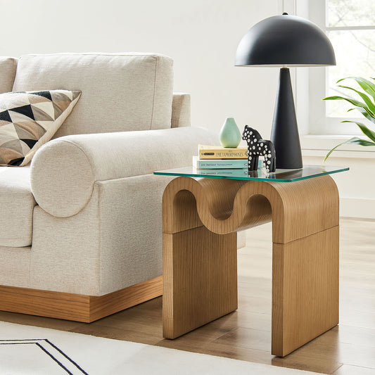 Dancing Side Table, Natural Wood