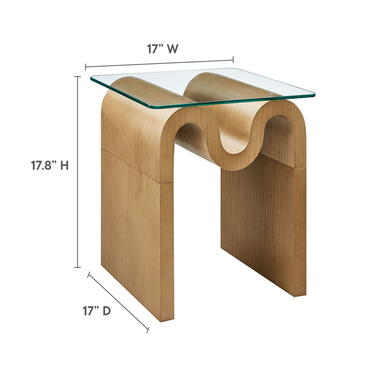 Dancing Side Table, Natural Wood
